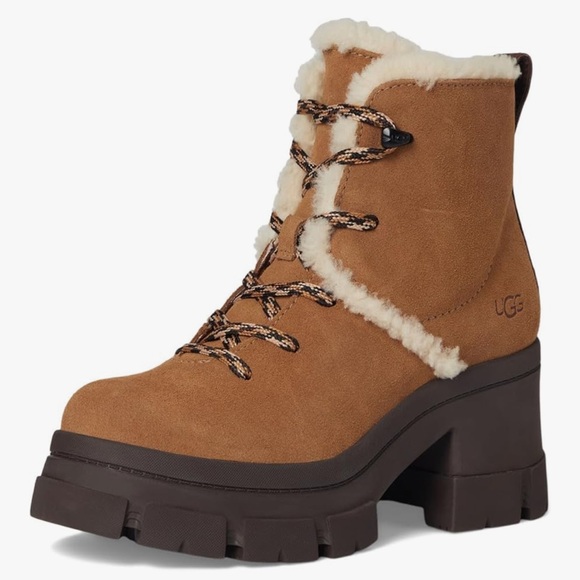 UGG Brooklyn Hiker Boot in Chestnut - Picture 6 of 17